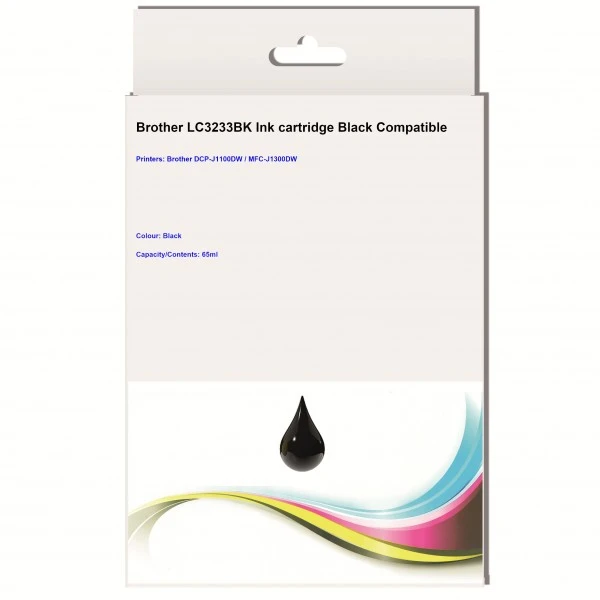 Huismerk Brother LC-3233BK inktcartridge Zwart Huismerk Brother LC-3233BK inktcartridge Zwart