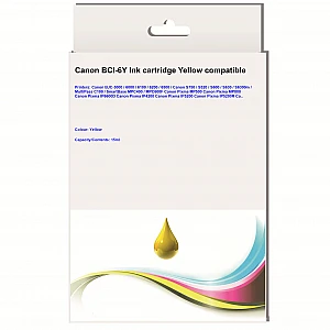 Huismerk Canon BCI-6Y inktcartridge Geel Huismerk Canon BCI-6Y inktcartridge Geel