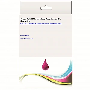 Huismerk Canon CLI-526M inktcartridge magenta met chip Huismerk Canon CLI-526M inktcartridge magenta met chip