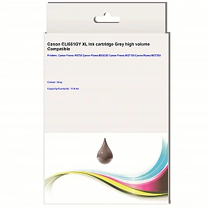 Huismerk Canon CLI-551GY XL inktcartridge grijs hoog volume Huismerk Canon CLI-551GY XL inktcartridge grijs hoog volume