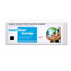 Huismerk 2x Brother TN-2410 toner Zwart Huismerk 2x Brother TN-2410 toner Zwart
