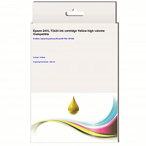 Huismerk Epson 24XL (T2434) inktcartridge geel hoog volume Huismerk Epson 24XL (T2434) inktcartridge geel hoog volume