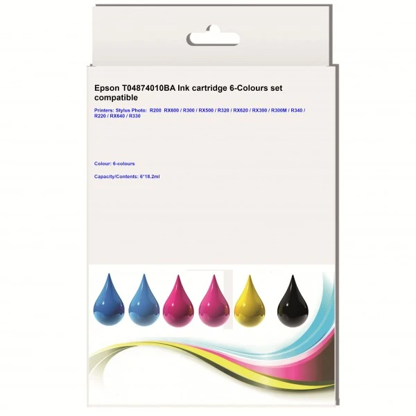 Huismerk Epson T04874010BA inktcartridge 6-kleuren set Huismerk Epson T04874010BA inktcartridge 6-kleuren set