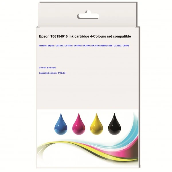 Huismerk Epson T06154010 inktcartridge 4-kleuren set Huismerk Epson T06154010 inktcartridge 4-kleuren set