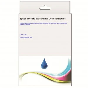 Huismerk Epson T664240 inktcartridge Cyaan Huismerk Epson T664240 inktcartridge Cyaan