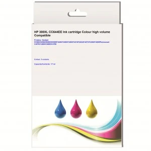 Huismerk HP 300XL (CC644EE) inktcartridge kleur hoog volume
