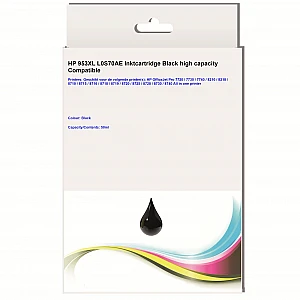 Huismerk HP 953XL (L0S70AE) Inktcartridge Zwart Hoge capaciteit Huismerk HP 953XL (L0S70AE) Inktcartridge Zwart Hoge capaciteit