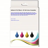 Huismerk HP 337 zwart / HP 343 kleur Multipack inktcartridges
