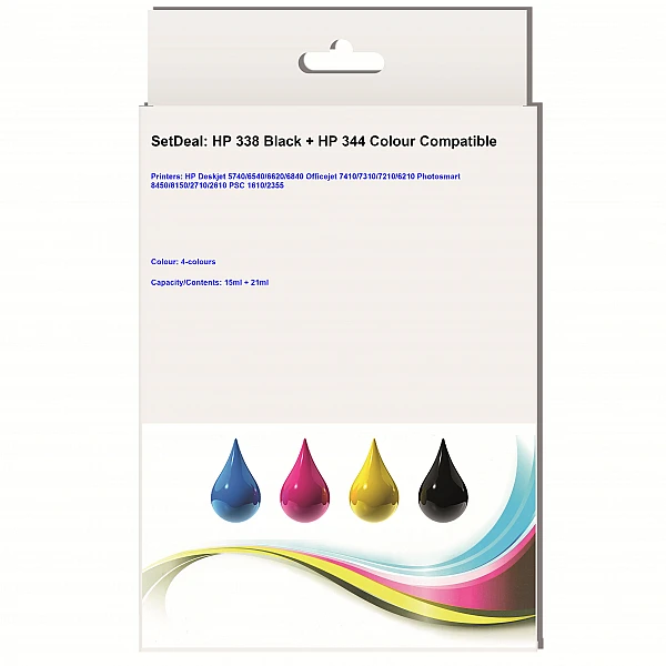 Huismerk HP 338 zwart / HP 344 kleur Multipack inktcartridges Huismerk HP 338 zwart / HP 344 kleur Multipack inktcartridges