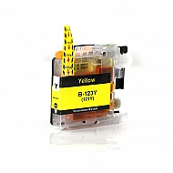 Huismerk Brother LC-123Y inktcartridge geel