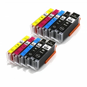 Huismerk 2x Canon PGI-550 XLBK / CLI-551 XLBK/C/M/Y 5 kleuren Multipack inktcartridges Huismerk 2x Canon PGI-550 XLBK / CLI-551 XLBK/C/M/Y 5 kleuren Multipack inktcartridges