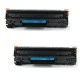 Huismerk 2x HP 85A (CE285A) toner zwart Huismerk 2x HP 85A (CE285A) toner zwart