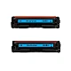 Huismerk 2x HP 410A (CF410X) toner zwart hoog volume