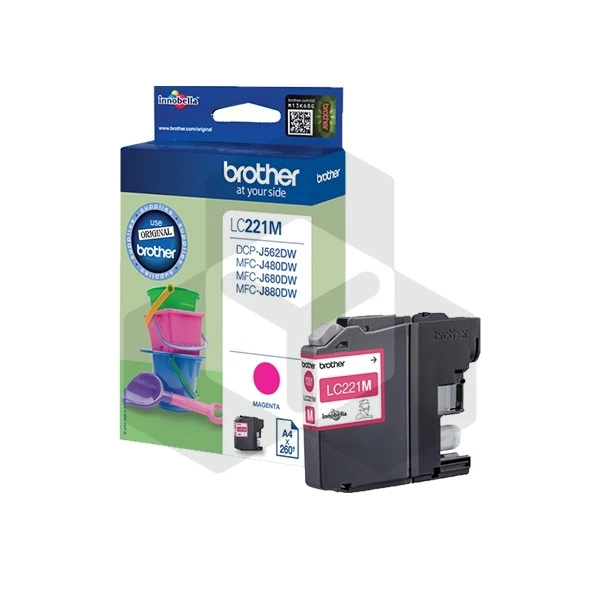 Brother LC-221M inktcartridge magenta lage capaciteit (origineel)