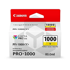 Canon PFI-1000Y inktcartridge geel (origineel) Canon PFI-1000Y inktcartridge geel (origineel)