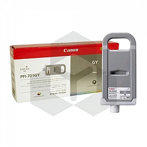 Canon PFI-701GY inktcartridge grijs (origineel) Canon PFI-701GY inktcartridge grijs (origineel)