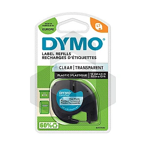 Dymo 12267 plastic tape transparant 12 mm (origineel) Dymo 12267 plastic tape transparant 12 mm (origineel)