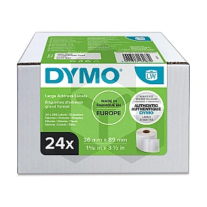 Dymo 13187 brede adresetiketten voordeelverpakking 24 stuks 99012 (origineel) Dymo 13187 brede adresetiketten voordeelverpakking 24 stuks 99012 (origineel)
