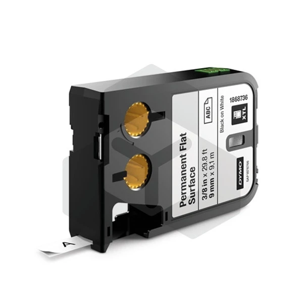 Dymo 1868736 XTL tape permanent zwart op wit 9 mm (origineel) Dymo 1868736 XTL tape permanent zwart op wit 9 mm (origineel)