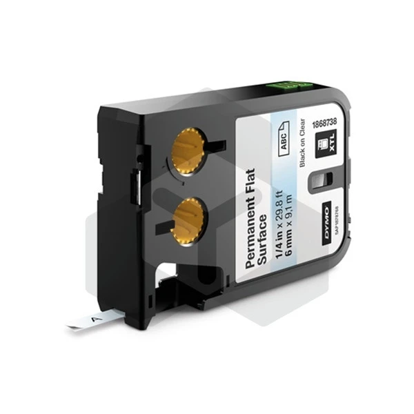 Dymo 1868738 XTL tape permanent zwart op transparant 6 mm (origineel) Dymo 1868738 XTL tape permanent zwart op transparant 6 mm (origineel)