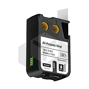 Dymo 1868753 XTL tape vinyl zwart op wit 24 mm (origineel)