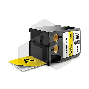Dymo 1868775 XTL tape vinyl zwart op geel 54 mm (origineel) Dymo 1868775 XTL tape vinyl zwart op geel 54 mm (origineel)