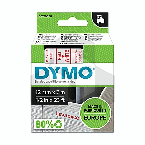 Dymo 45015 tape rood op wit 12 mm (origineel) Dymo 45015 tape rood op wit 12 mm (origineel)