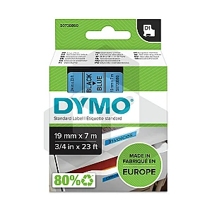 Dymo 45806 tape zwart op blauw 19 mm (origineel) Dymo 45806 tape zwart op blauw 19 mm (origineel)