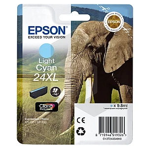 Epson 24XL (T2435) inktcartridge licht cyaan hoge capaciteit (origineel) Epson 24XL (T2435) inktcartridge licht cyaan hoge capaciteit (origineel)