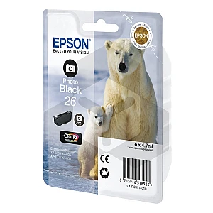 Epson 26XL (T2631) inktcartridge foto zwart hoge capaciteit (origineel)