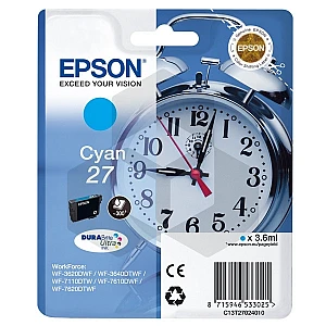 Epson 27 (T2702) inktcartridge cyaan (origineel) Epson 27 (T2702) inktcartridge cyaan (origineel)