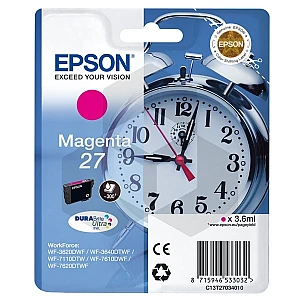 Epson 27 (T2703) inktcartridge magenta (origineel) Epson 27 (T2703) inktcartridge magenta (origineel)