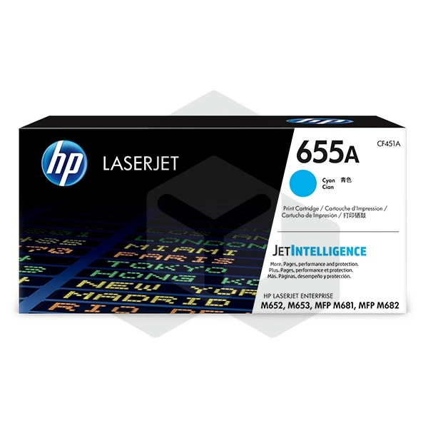 HP 655A (CF451A) toner cyaan (origineel)