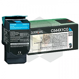 Lexmark 0C544X1CG toner cyaan extra hoge capaciteit (origineel)