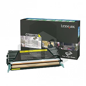 Lexmark 0C736H1YG toner geel hoge capaciteit (origineel)