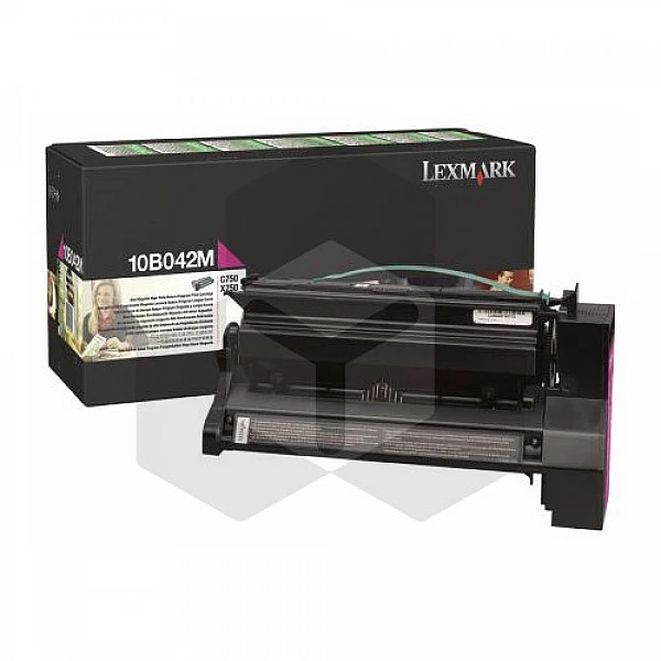 Lexmark 10B042M toner magenta hoge capaciteit (origineel) Lexmark 10B042M toner magenta hoge capaciteit (origineel)