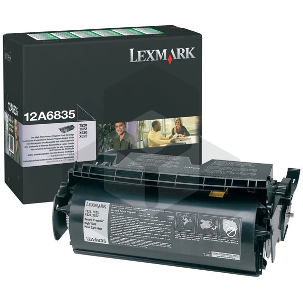 Lexmark 12A6835 toner zwart hoge capaciteit (origineel) Lexmark 12A6835 toner zwart hoge capaciteit (origineel)