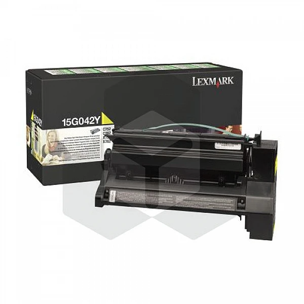 Lexmark 15G042Y toner geel hoge capaciteit (origineel) Lexmark 15G042Y toner geel hoge capaciteit (origineel)