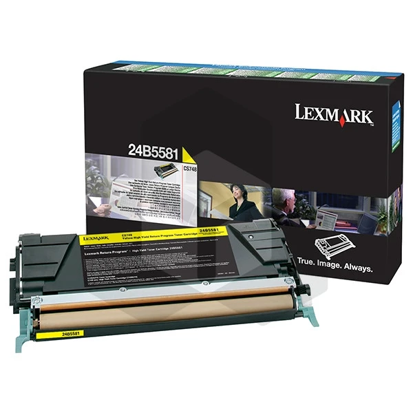 Lexmark 24B5581 toner geel hoge capaciteit (origineel) Lexmark 24B5581 toner geel hoge capaciteit (origineel)