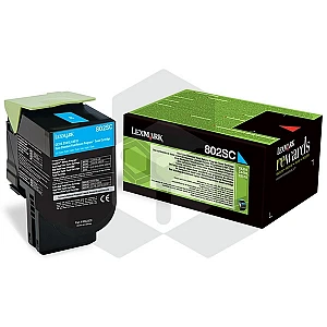 Lexmark 802SC (80C2SC0) toner cyaan (origineel)