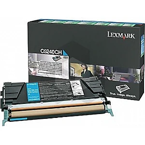 Lexmark C5240CH toner cyaan hoge capaciteit (origineel)