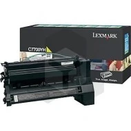 Lexmark C7700YH toner geel hoge capaciteit (origineel) Lexmark C7700YH toner geel hoge capaciteit (origineel)
