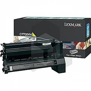 Lexmark C7700YH toner geel hoge capaciteit (origineel)